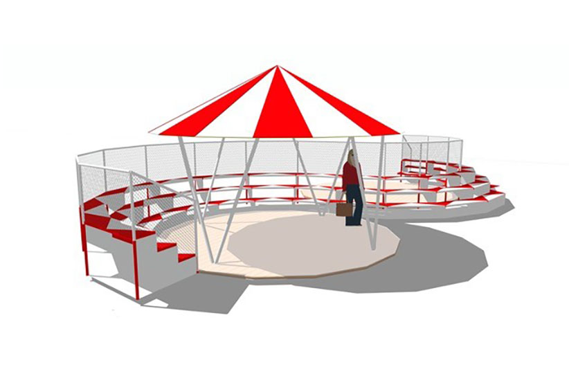 Paviljong ""Monument för fantasi och problemlösning" av Jacob Dahlgren