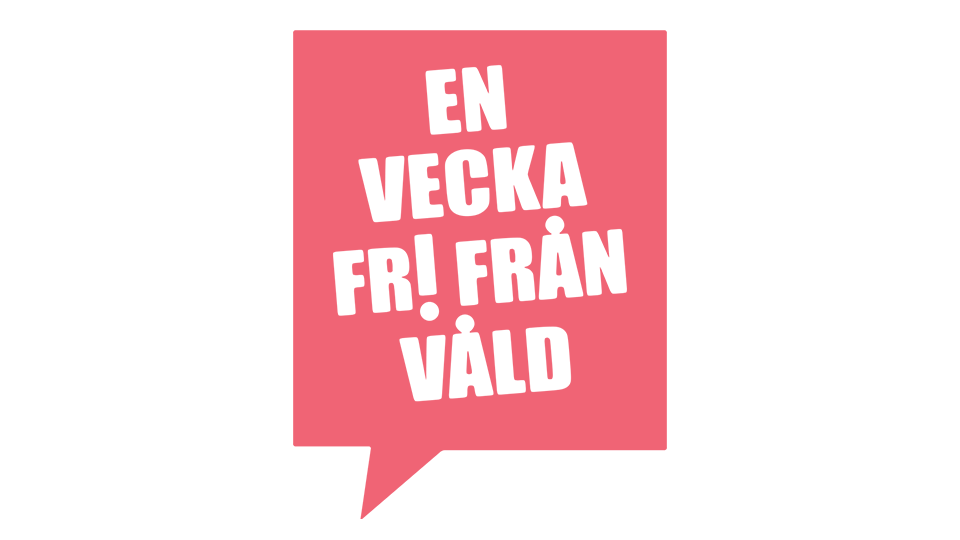 Pratbubbla med texten En vecka fri från våld.
