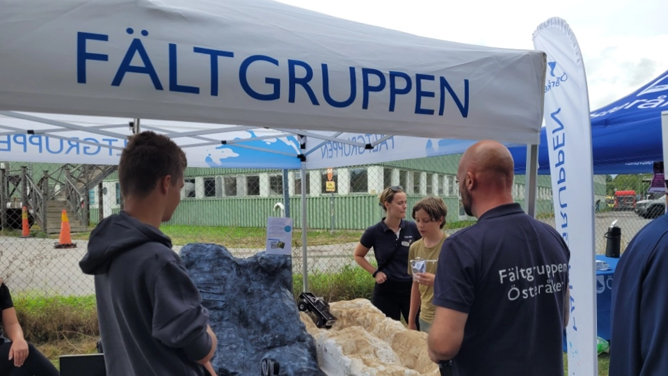 Bilden visar Fältgruppens monter på framtidsmässan förra året.