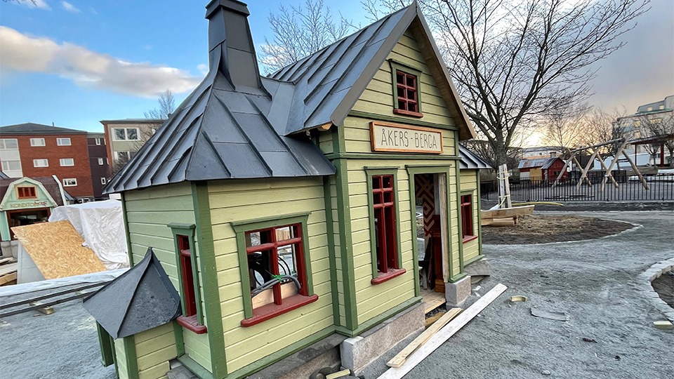 Lekhuset Åkersberga station i Järnvägsparken