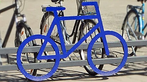 Bild på cykelställ