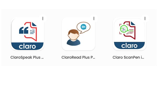 Ikoner för Claros appar