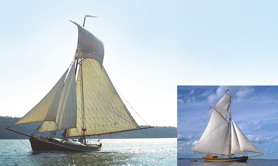 Segelbåtar på ett hav