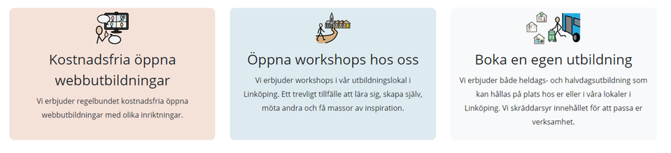 Olika utbildningsmöjligheter från Symbolbruket