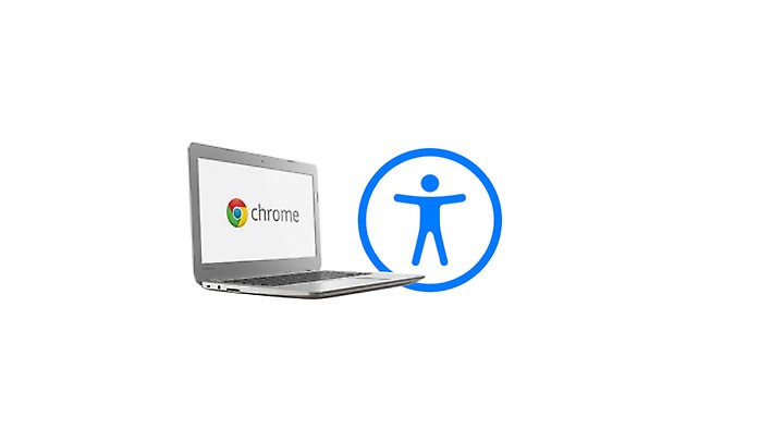 En chromebook och ikon för tillgänglighet
