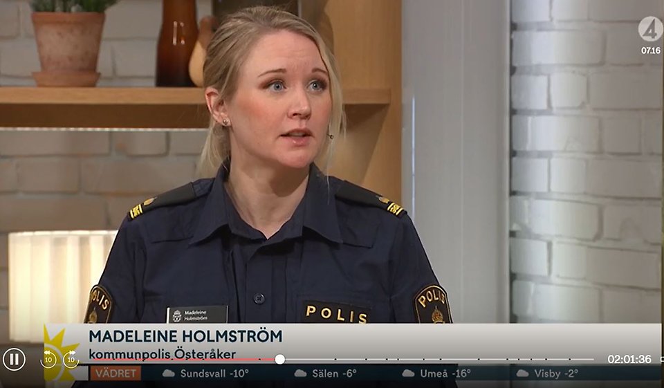 Madeleine Holmström i Nyhetsmorgon i TV4